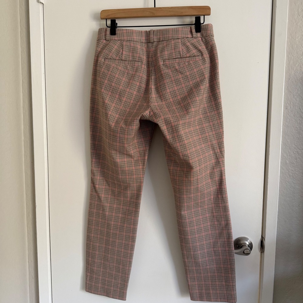 Banana Republic Sloan Plaid Pants Womens 6 Preppy Collegiate Falltrend - Picture 3 of 5